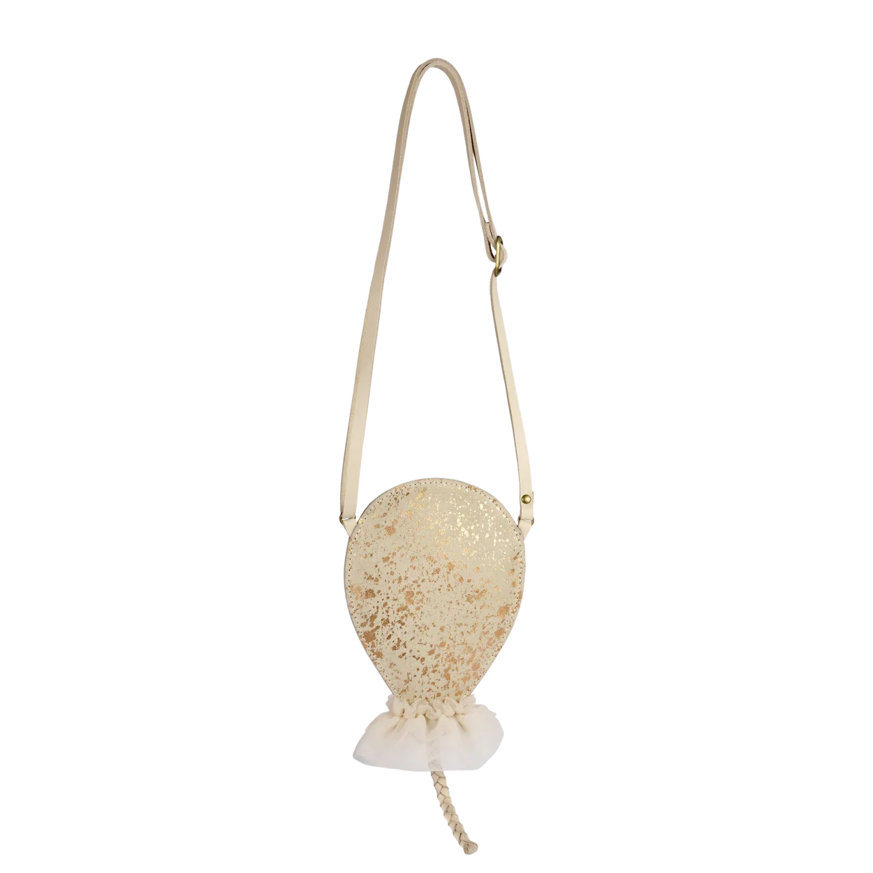 Alja Purse | Balloon | Cream Metallic Suede - Image 3