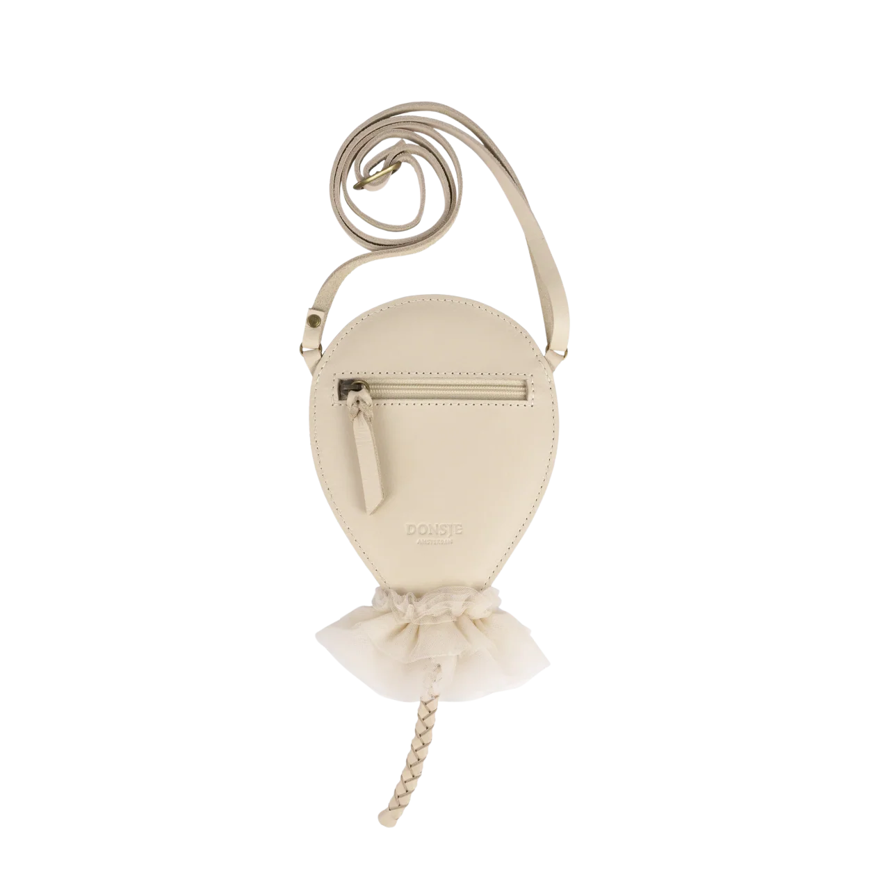 Alja Purse | Balloon | Cream Metallic Suede - Image 4