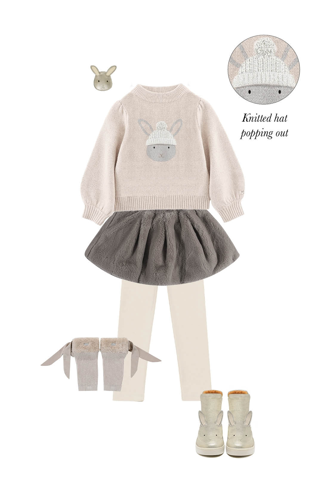 Blinc Clip | Bunny | Champagne Metallic Leather - Image 4