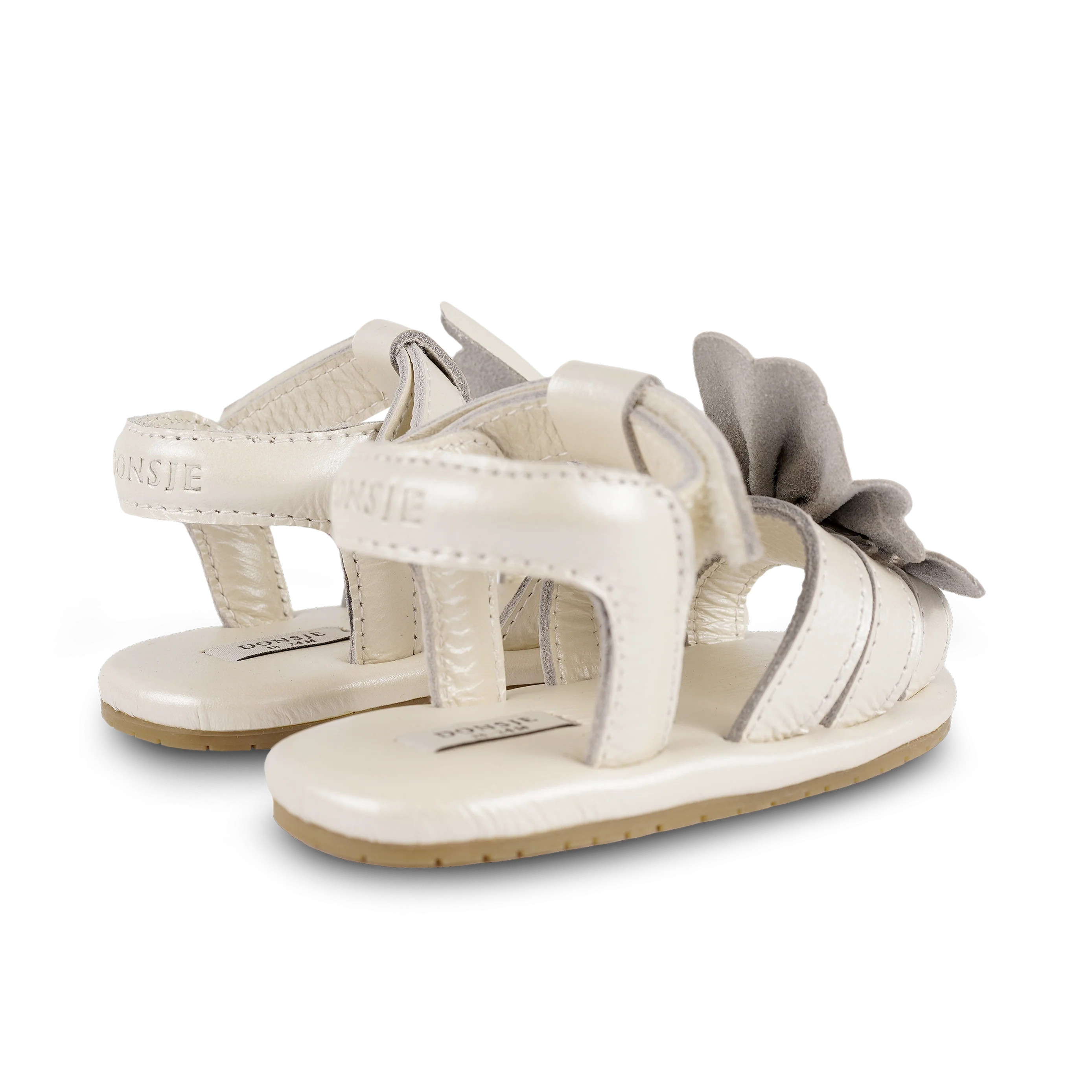 Filoe Sandals | Dove | Off White Metallic Leather - Image 4