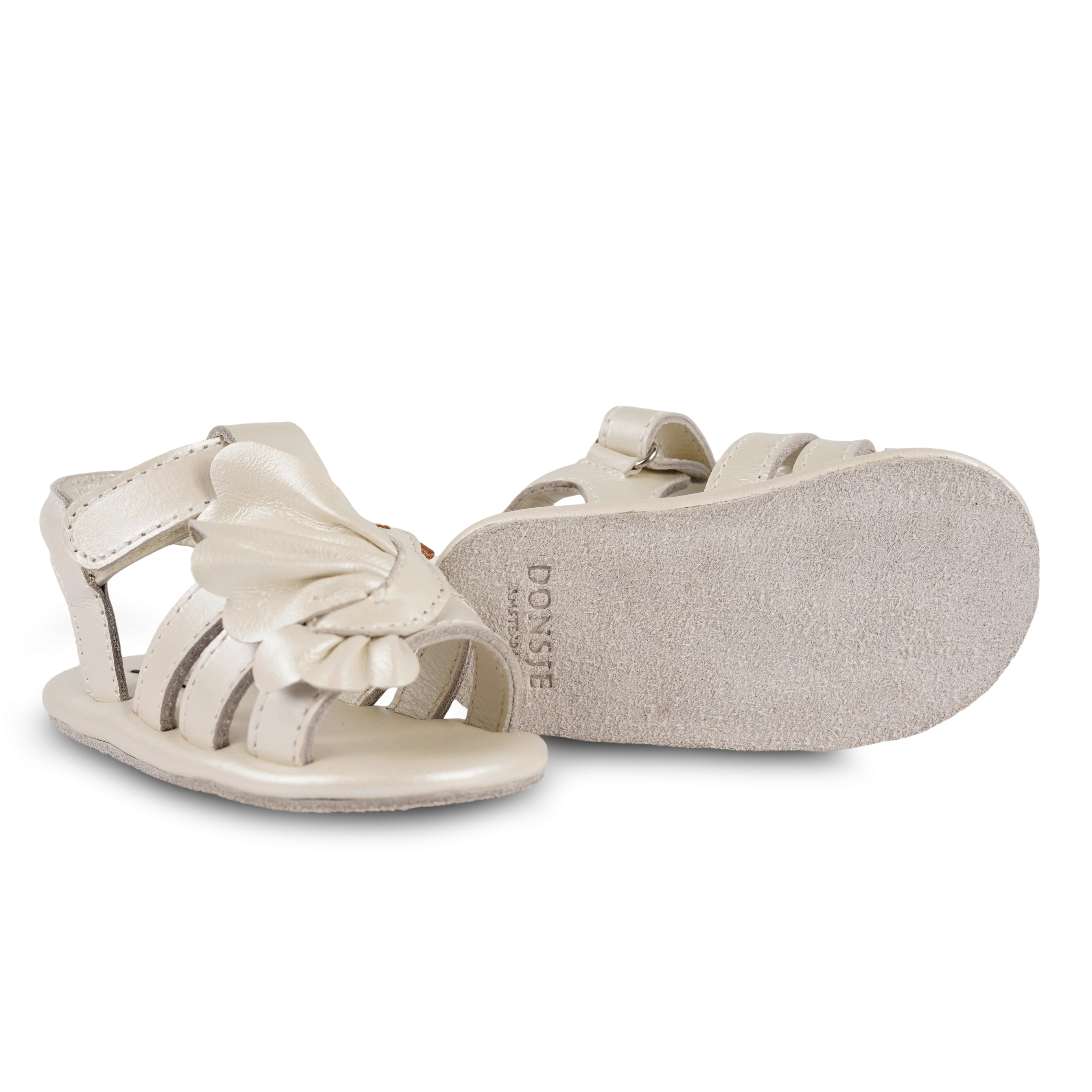 Filoe Sandals | Dove | Off White Metallic Leather - Image 5