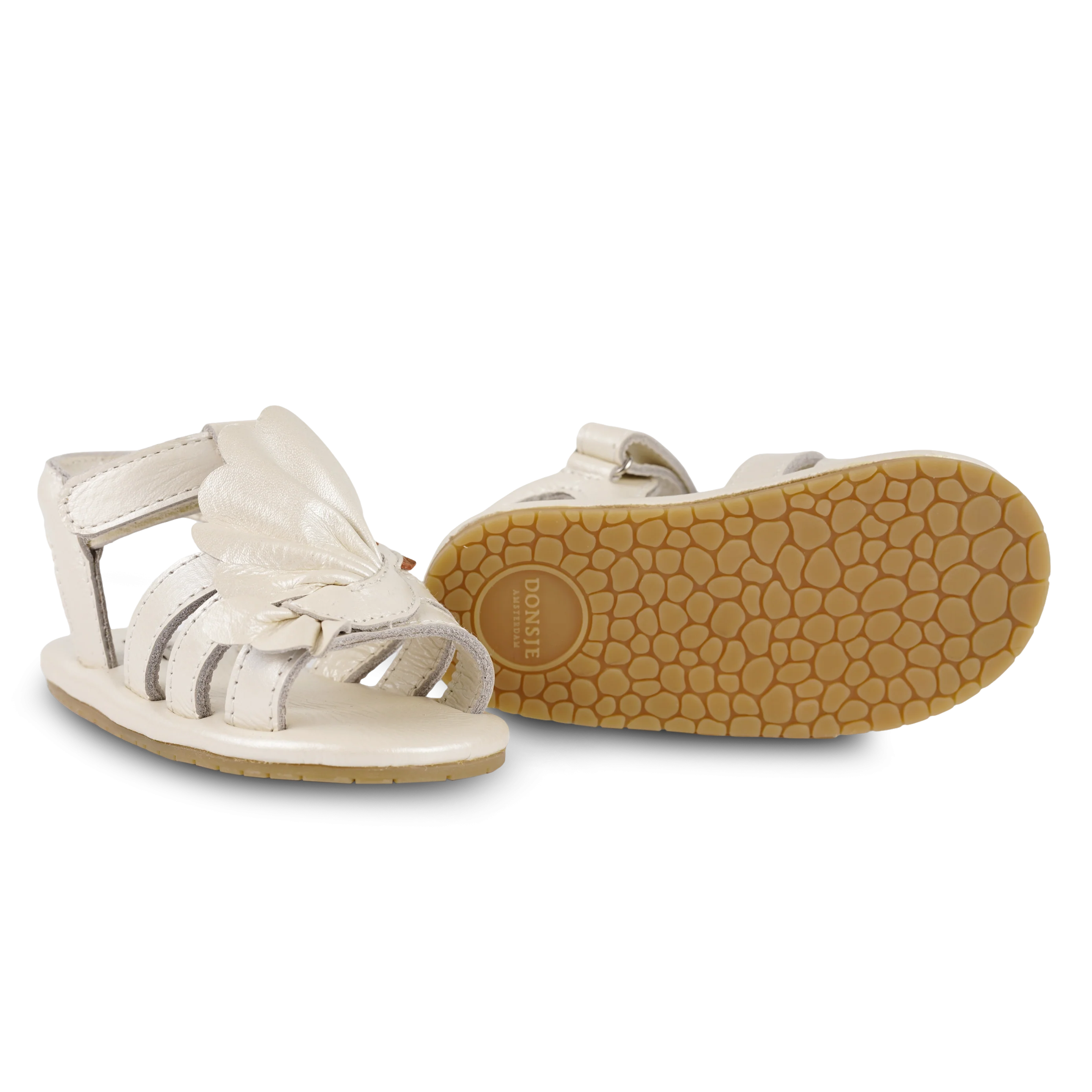 Filoe Sandals | Dove | Off White Metallic Leather - Image 6