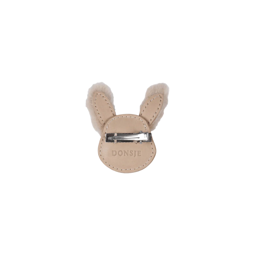 Josy Exclusive Hairclip | Fluffy Bunny | Light Rust Leather - Image 4
