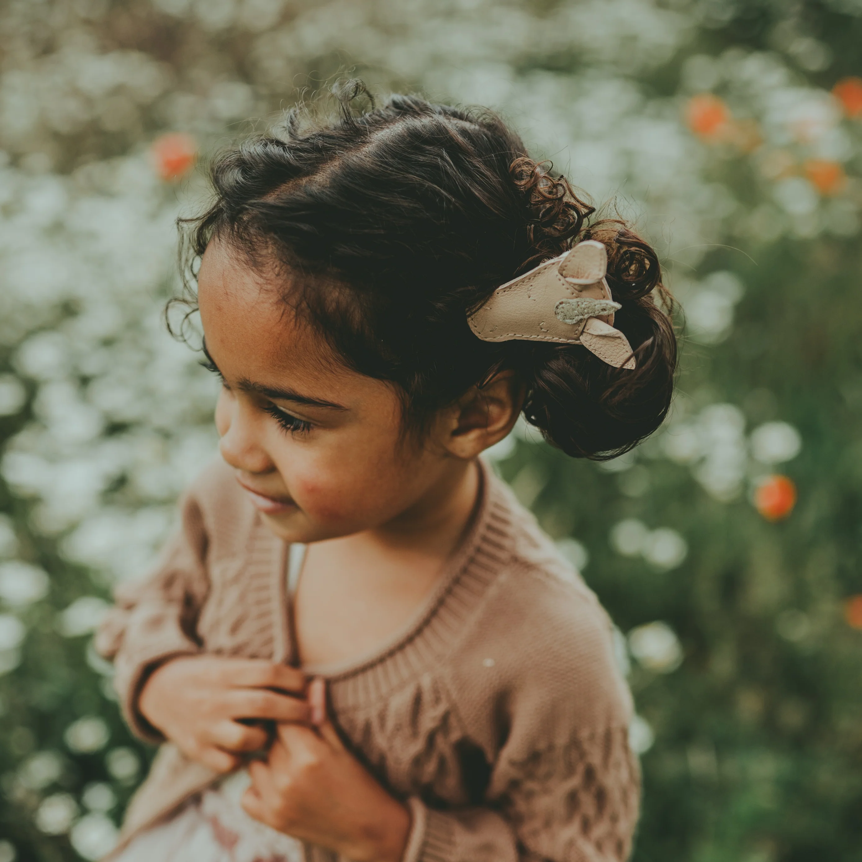 Josy Special Hairclip | Unicorn | Light Rose Leather - Image 3