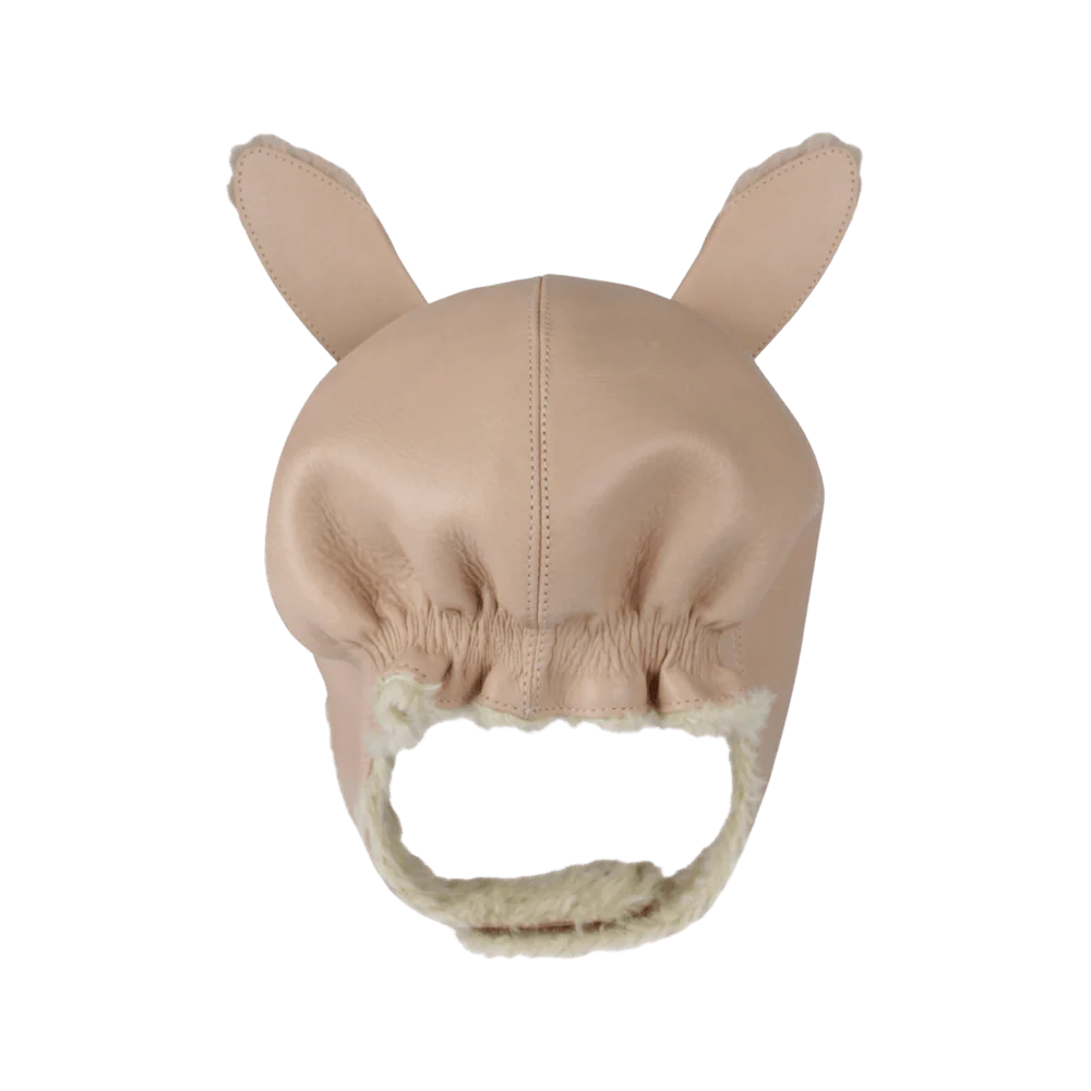 Kapi Exclusive Hat | Fluffy Bunny | Light Rust Leather - Image 4