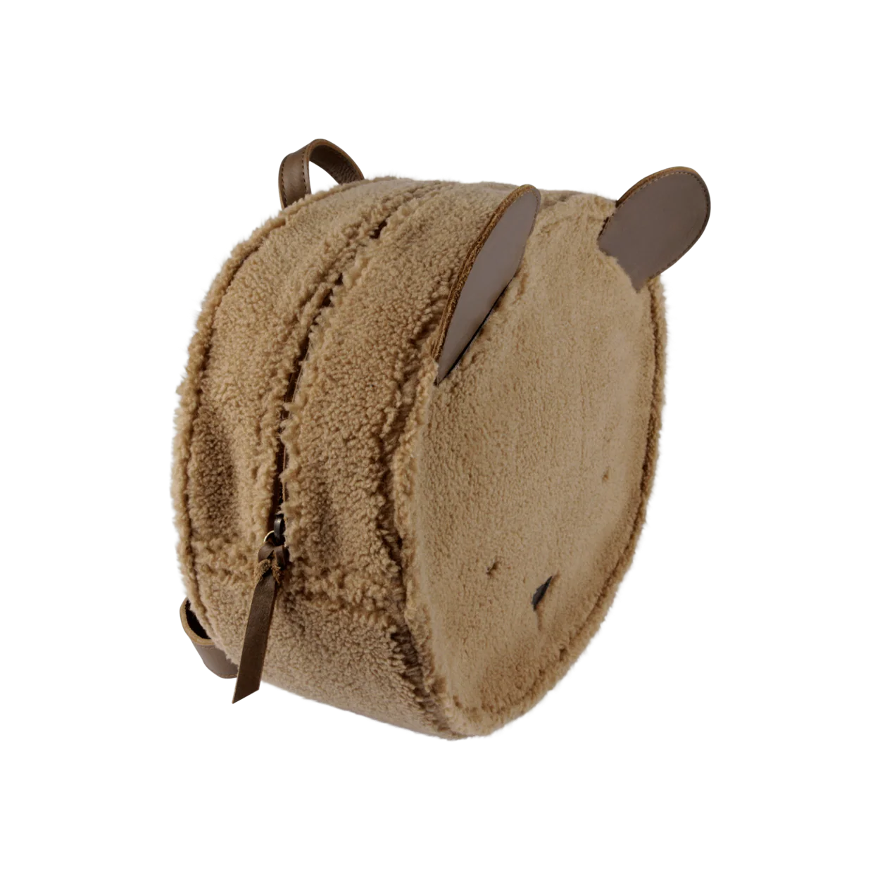 Paui Schoolbag | Bear | Light Maple Curly Faux Fur - Image 3