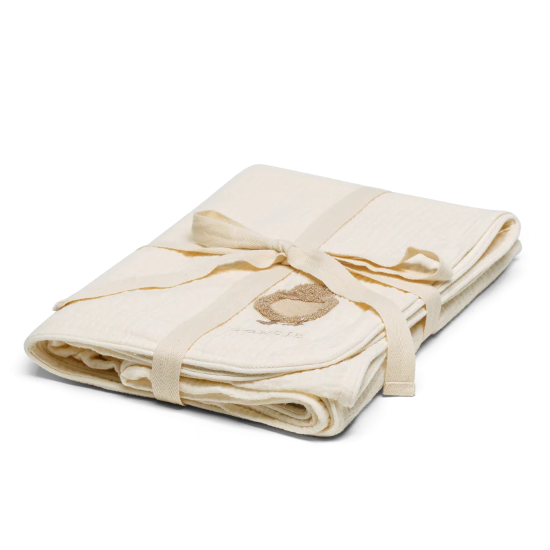 Ploekie Muslin Blanket XL | Duckling | Warm White - Image 5