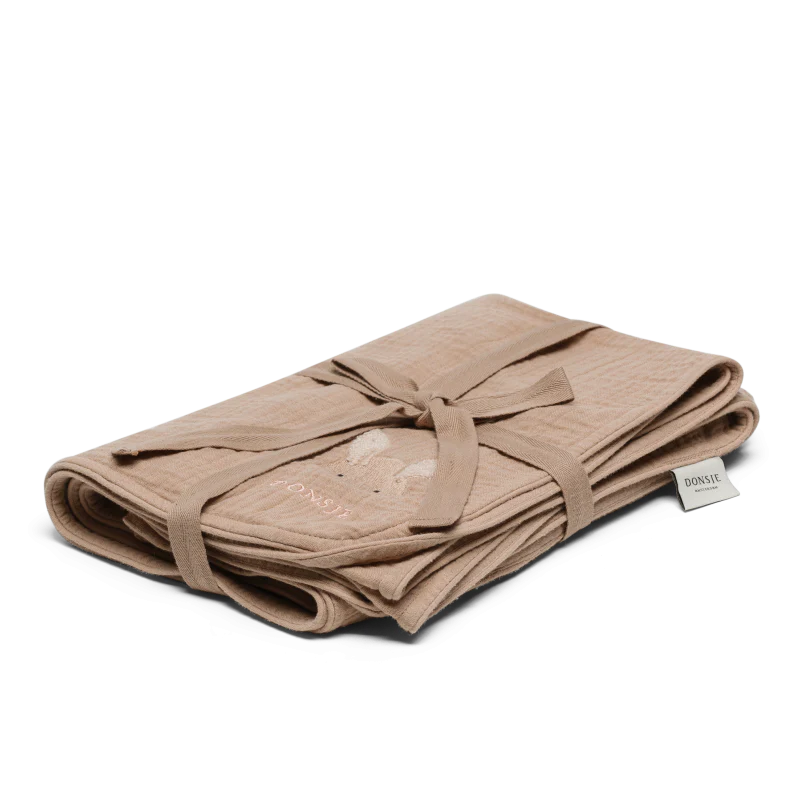Ploekie Muslin Blanket XL | Fluffy Bunny | Rose Mocha - Image 5