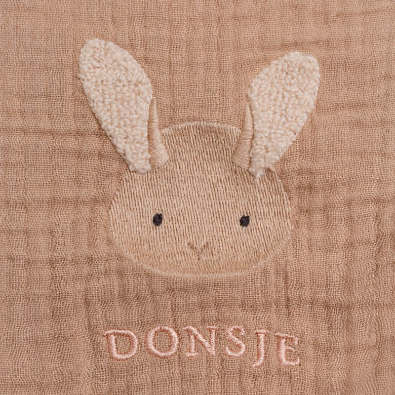 Ploekie Muslin Blanket XL | Fluffy Bunny | Rose Mocha - Image 7