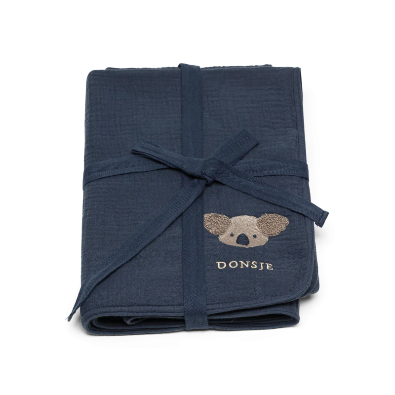 Ploekie Muslin Blanket XL | Koala | Blue Marine - Image 3